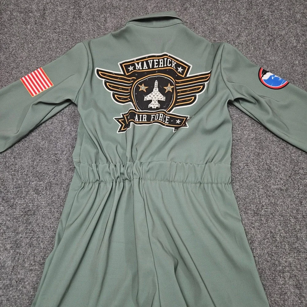 Top Gun Maverick Air Force‎ Flight Jumpsuit Costume Youth 10C Dance Stage